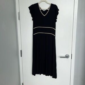 Amour Vert black modal midi dress (L)